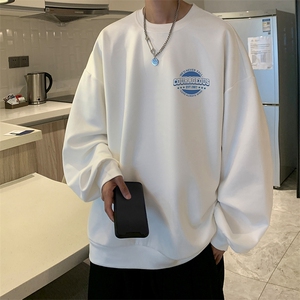 麂皮绒卫衣男大码重磅长袖t恤男JW81395-P35,吊带裤子搭配什么上衣男图片