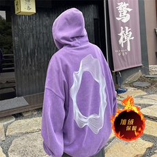 直播品质500克重磅潮牌美式做旧炒雪花水洗加绒卫衣H1326特P65，男装卫衣，电商A486