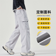 美式工装休闲裤男秋季直筒宽松2025新款潮牌阔腿冲锋裤Z2536A-P45，男装工装外套，星座509