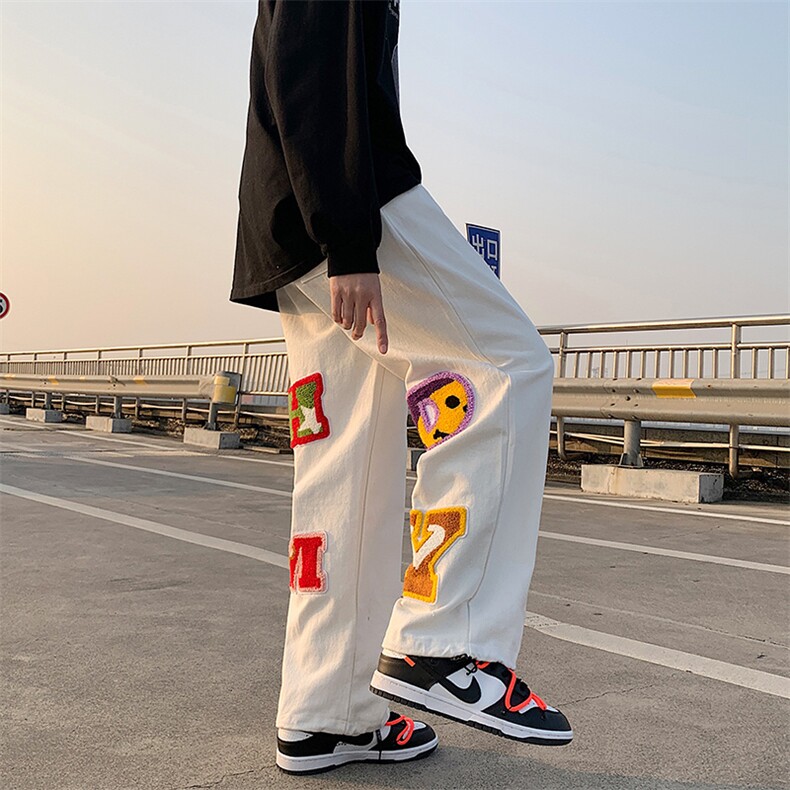 男春季休闲长裤纯工装裤直筒vibe炸街裤子K71P38图片