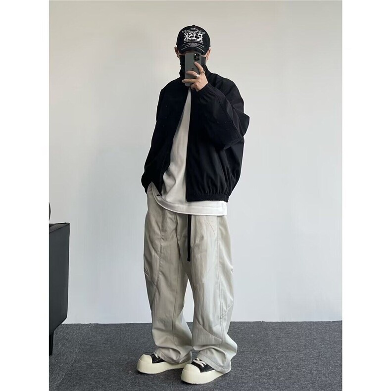 青少年春季新款立领飞行夹克外套简约宽松休闲百搭冲锋衣PY04P65,男装夹克,电商D256-2(原A064-2)
