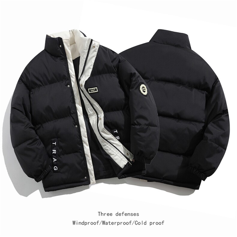 立领皮标棉衣棉服小牛津防水面料撞色棉袄面包服1609-P75量大有差,男装棉衣,星座207