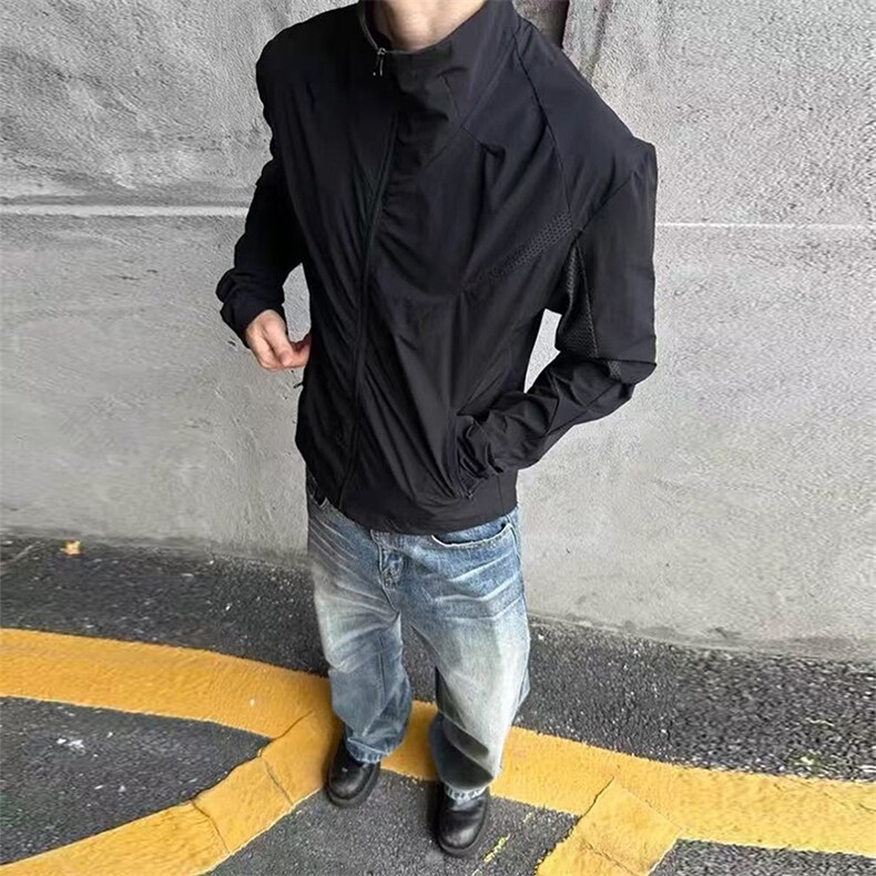 春夏款高品质冰感速干防晒服休闲户外运动外套透气弹力机能风夹克,男装防晒衣,电商A443
