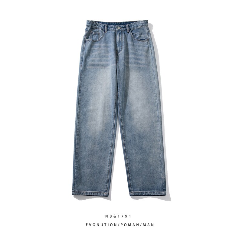 唯品，抖音，得物，直筒牛仔长裤男女B377-N680-P4558,男装牛仔裤,电商B377