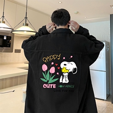 牛仔夹克男大码牛仔外套男茄克NJ77324-P60加绒款-P75，男装夹克，电商A040