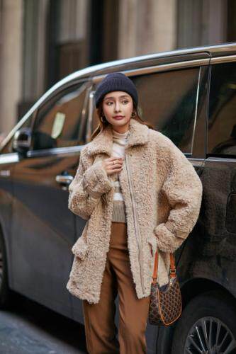 现货。皮毛一体颗粒绒。，女装，是爱 SHI AN