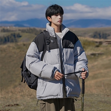 新疆山系冬款字母印花宽松立领休闲棉服A247-MY6255特批85控138，男装棉衣，电商A247