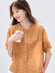 现货2026年夏季宽松型短袖透气休闲女士衬衣图片