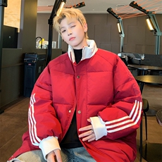 ！2025秋冬新款男士潮牌立领棉衣情侣撞色棉服外套MY200特P75，男装棉衣，电商B220