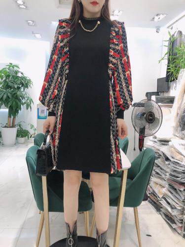 【现货】花色拼背连衣裙，女装连衣裙，艾丹迪蔓