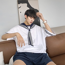 JK制服海军水手服套装小披肩班服集体服团体服男女，男装休闲套装，星座112A