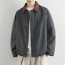 巴恩风夹克男飞行宽松休闲复古时尚美式工装翻领外套秋季，男装夹克，星座914