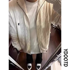 Y292-P67新款休闲毛衣男开衫针织衫加绒毛衣男士2025冬季百搭，男装针织衫/毛衣，电商B323A