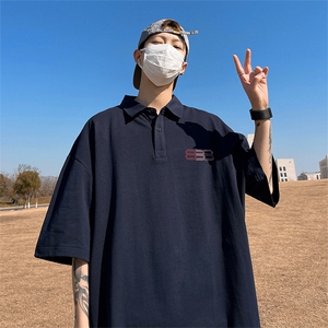 支持得物品质配合二开 珠地网眼透气宽松短袖T恤翻领POLO衫 PL107图片