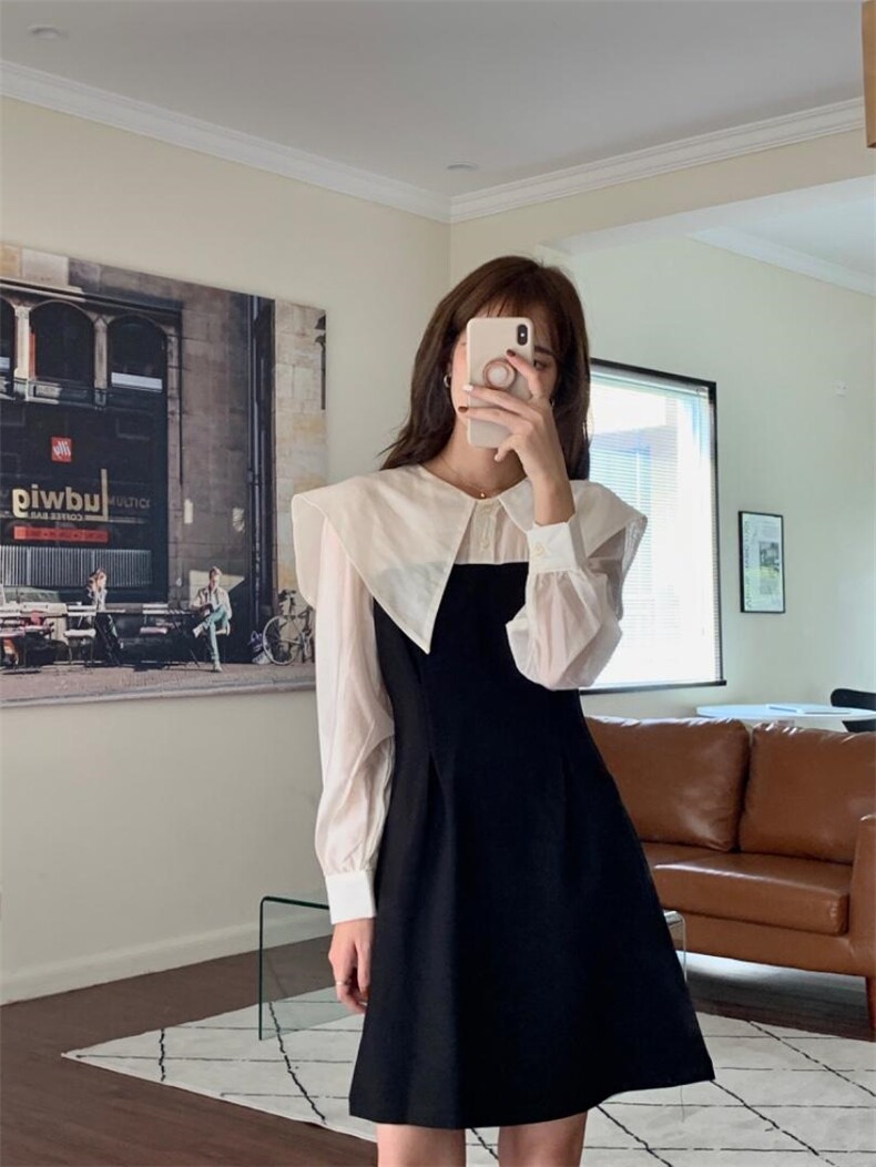 拼色连衣裙，女装连衣裙，FAILISI(2F)