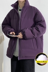 2023冬上新青少年加绒加厚上衣百搭纯色羽绒服外套男女8351-P160，男装羽绒服，电商A441-1