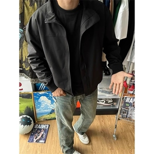 W5048-P65 美式外套男秋季新款净色户外休闲防风春秋冲锋少年图片