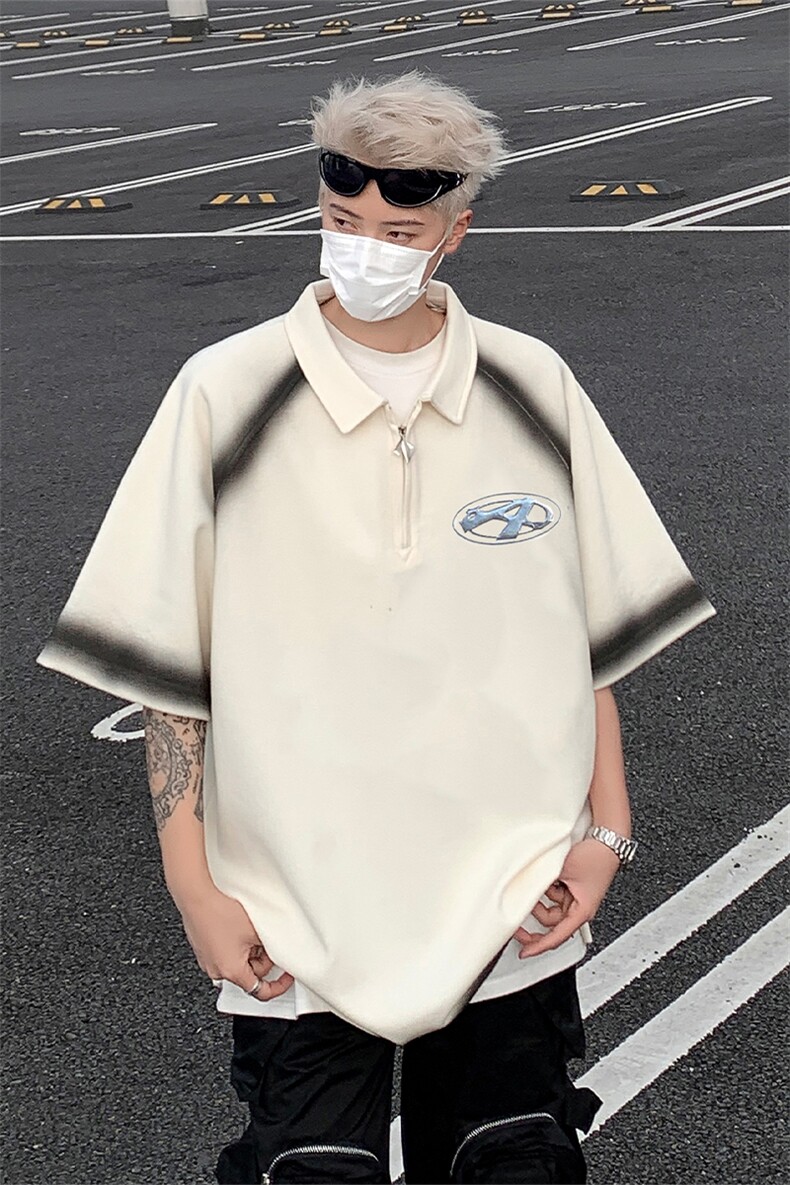 polo衫短袖t恤男夏季宽松休闲半拉链体恤衫XZ514-2-202480-P63,男装T恤,星座514-2(原B239)