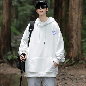 W08连帽卫衣秋装新款大码外套班服印花港风文艺休闲男女装学生朝