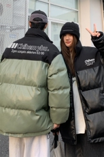 港风23新款冬季时尚百搭情侣立领PU皮棉服外套MY6407P125控168，男装棉衣，电商A268A