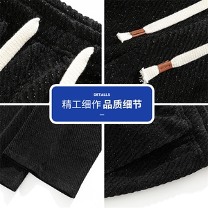 时尚宽松潮休闲裤男款直筒长裤秋季运动风休闲裤Q29139-特P35图片