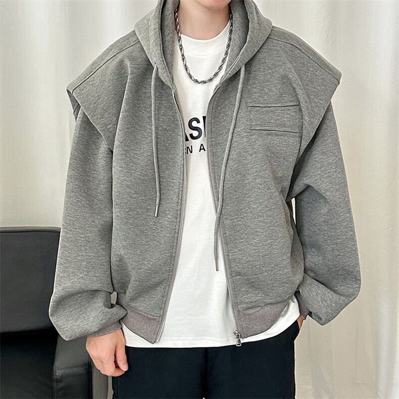 现货-春季阔版设计潮流连帽夹克男潮牌青少年外套-AJ23061-P105,男装夹克,电商A351