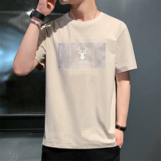 78019-P40夏季新款冰感短袖T恤高端冰丝男士情侣潮牌潮流宽松，男装T恤，电商D310B