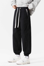 秋季男生高街工装裤户外纯棉拼接工装裤休闲束脚伞兵裤，男装工装外套，星座209-1