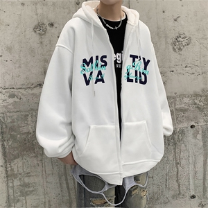 直播品质360克重磅美式印花加厚宽松连帽卫衣开衫外套KS111-特P45图片