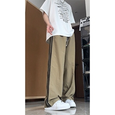 大量现货美式复古薄款条纹伞兵裤男夏季速干休闲裤DY5036-特P35，男装休闲裤，电商A178