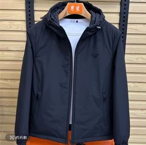 (网图)双面穿轻奢薄棉棉服胸标保暖休闲薄棉棉袄313B-JK5607-P110图片