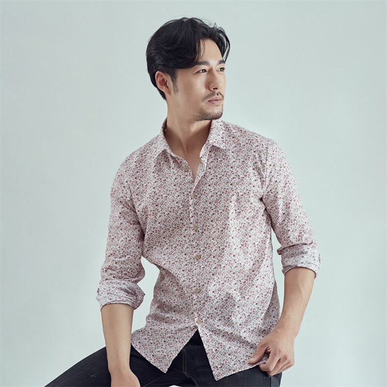 男潮时尚秋冬男士花衬衫男潮长袖休闲衬衫228-CS11-P30,男装衬衫,星座228
