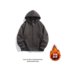 加绒加厚连帽卫衣男多色性价比潮流外套23XW99501J-特批40，女装短外套，电商A042