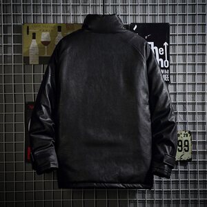 网格日系缉明线休闲皮衣男秋季时尚青年皮夹克A090-MY75P125限158图片