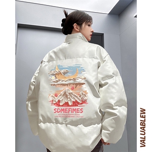 均可提供短视频 高品质港风水彩云PU皮加厚棉衣PM117-p110控148图片