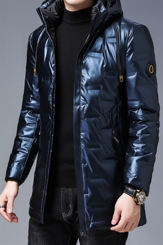 新款冬中长款羽绒服男中年休闲拆卸帽外套中年爸爸装XXH2085-P280，男装羽绒服，电商B212（原钱塘6029）