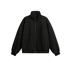 抖音得物美式潮休闲夹克春季立领纯色复古工装加厚棉服外套AMY01，男装夹克，电商A443