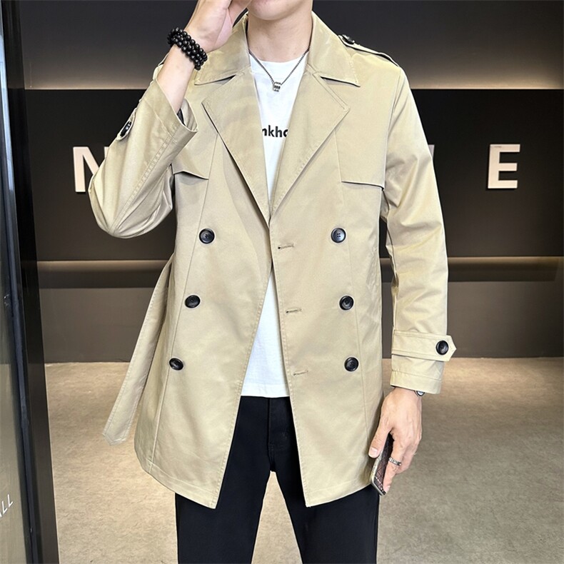 高品质风衣外套男2025款高级感痞帅男装中长款大衣外套P120控168,男装风衣,星座914