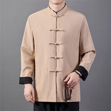 2026新款风唐装两面穿长袖男中老年中式汉服夹克HL23915-P115，男装夹克，星座1105-3