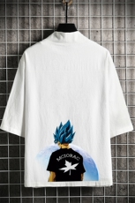 HF59154-P40风汉服男开衫外套七分袖道袍网格挂拍，男装民族服装，电商A040A