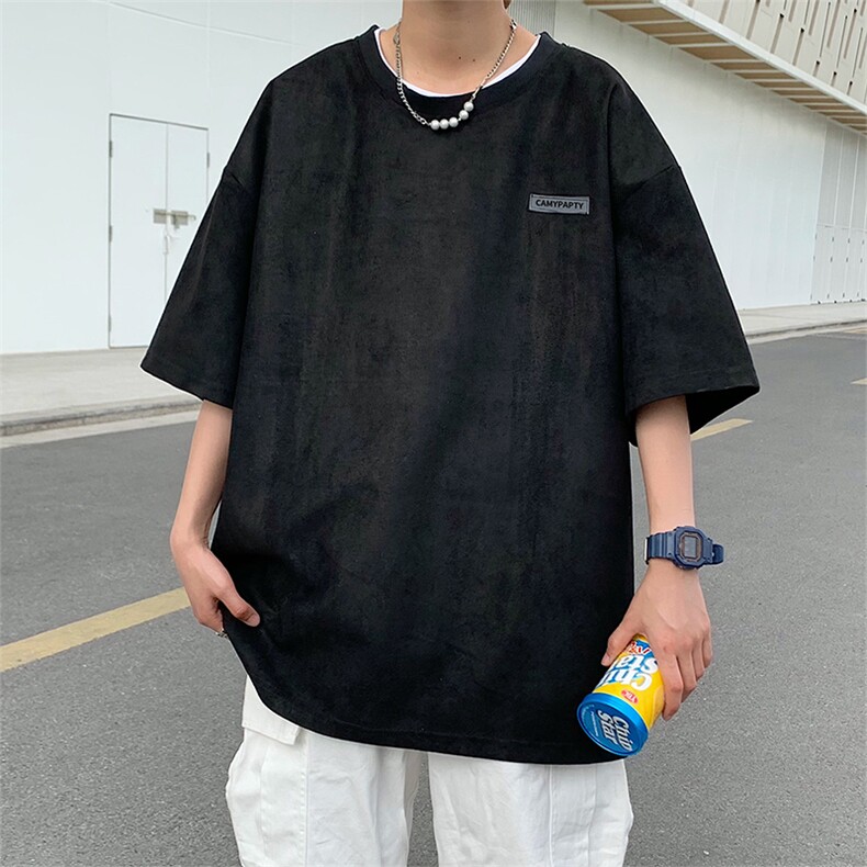 2023夏季新款韩版宽松百搭上衣纯色T恤衫潮流圆领衣服T1024-P30,男装T恤,星座512-2