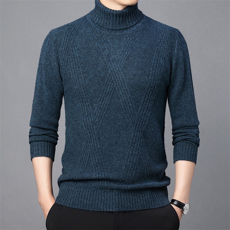 CM61020钱塘2020-2中青年男士时尚休闲冬季厚款高领羊毛衫P160,男装针织衫/毛衣,钱塘207-2