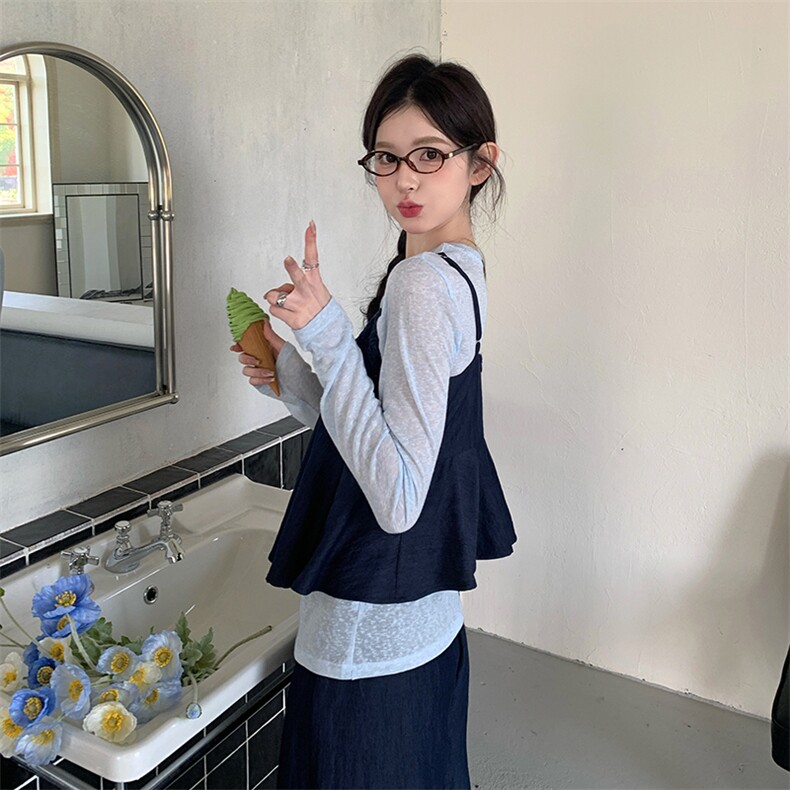 现货3件套气质t恤吊带阔腿裤超火三件套2C275-5518-P165-K268,女装套装/套裙,2C275