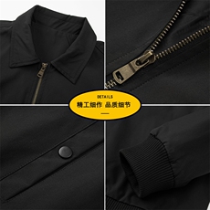 新款春秋美式宽松痞帅翻领飞行夹克复古百搭工装外套男士6185-P50，男装夹克，星座1403B