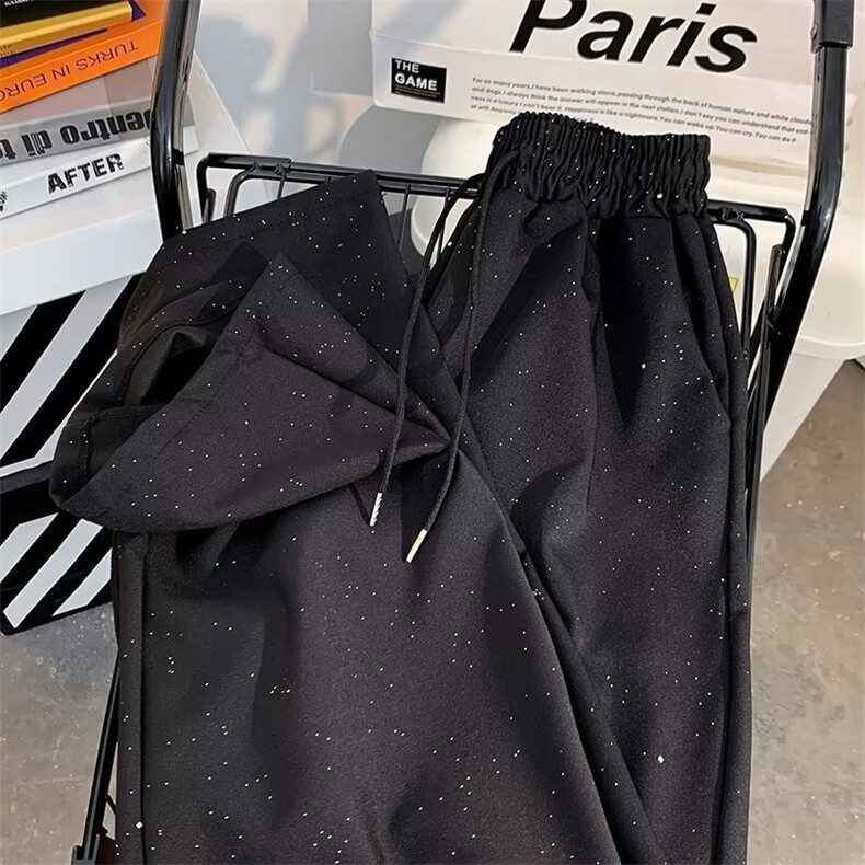 满天星休闲裤男士韩版潮流个性帅气2024秋夏新款ins长裤K5646-P35，男装休闲裤，星座412-3