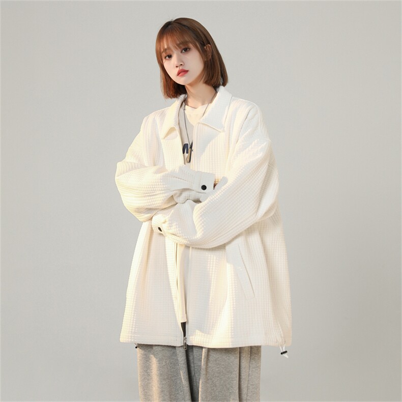 WY8011/P65春装新款现货中性风个性立领卫衣男女外套上衣夹克潮图片