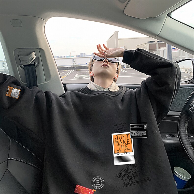 8XL圆领卫衣男超大码胖子肥佬大号长袖t恤S6121-P28加绒款-P33,男装T恤,电商A040