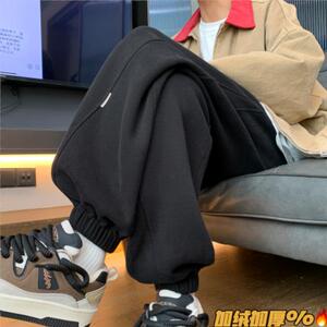 冬季新款加绒加厚拼接束脚卫裤大码M~5XLXZ604-KP94JR-P60控78