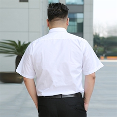 XS-8XL纯色男士衬衣加肥加大码男短袖衬衫无口袋工装衬衫1181，男装衬衫，星座802