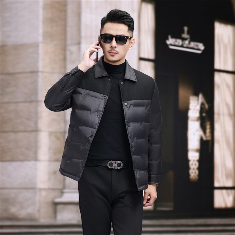 现货新标90绒中青年轻薄羽绒服外套男士秋冬时尚羽绒服夹克,男装夹克,钱塘723